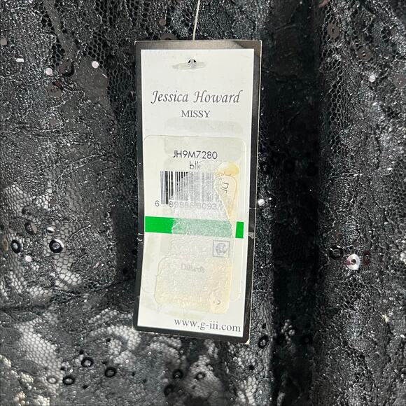 Jessica Howard Black Lace 3/4 Sleeve Bolero Jacket Size Large NWT - Picture 8 of 9